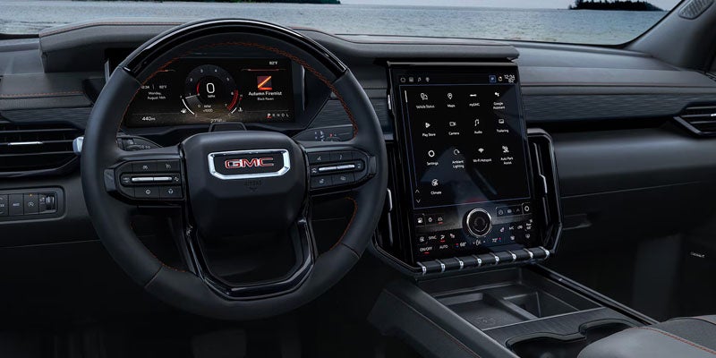 2026 GMC Yukon dashboard with large touchscreen and digital display